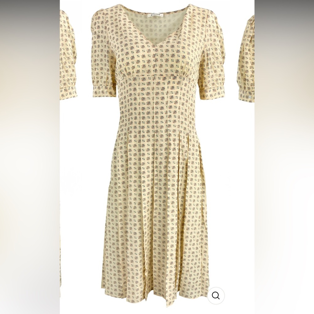 Silk Masscob short sleeve dress